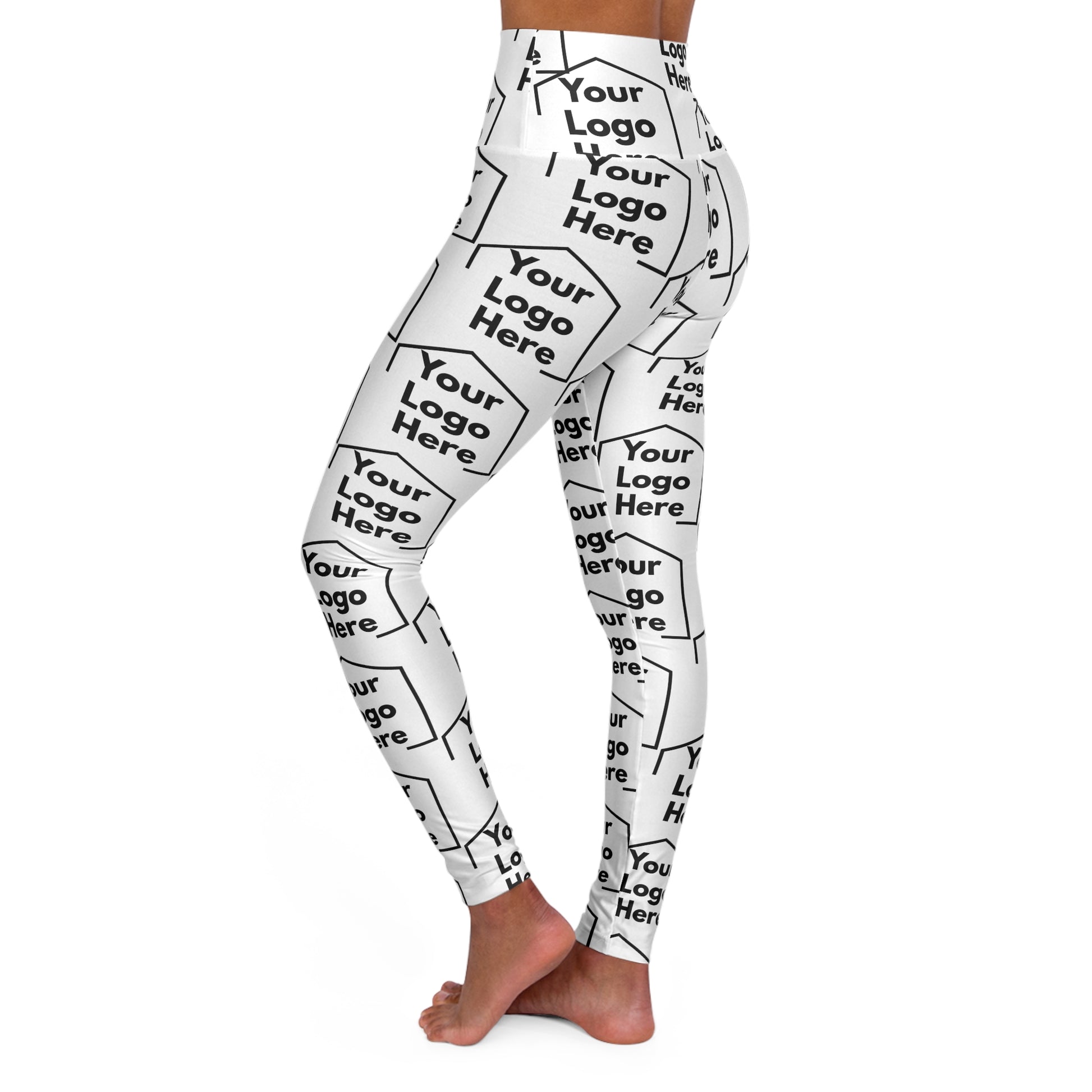 Realtor Merch: Custom Logo Leggings-Bold All-Over Branding for Agents