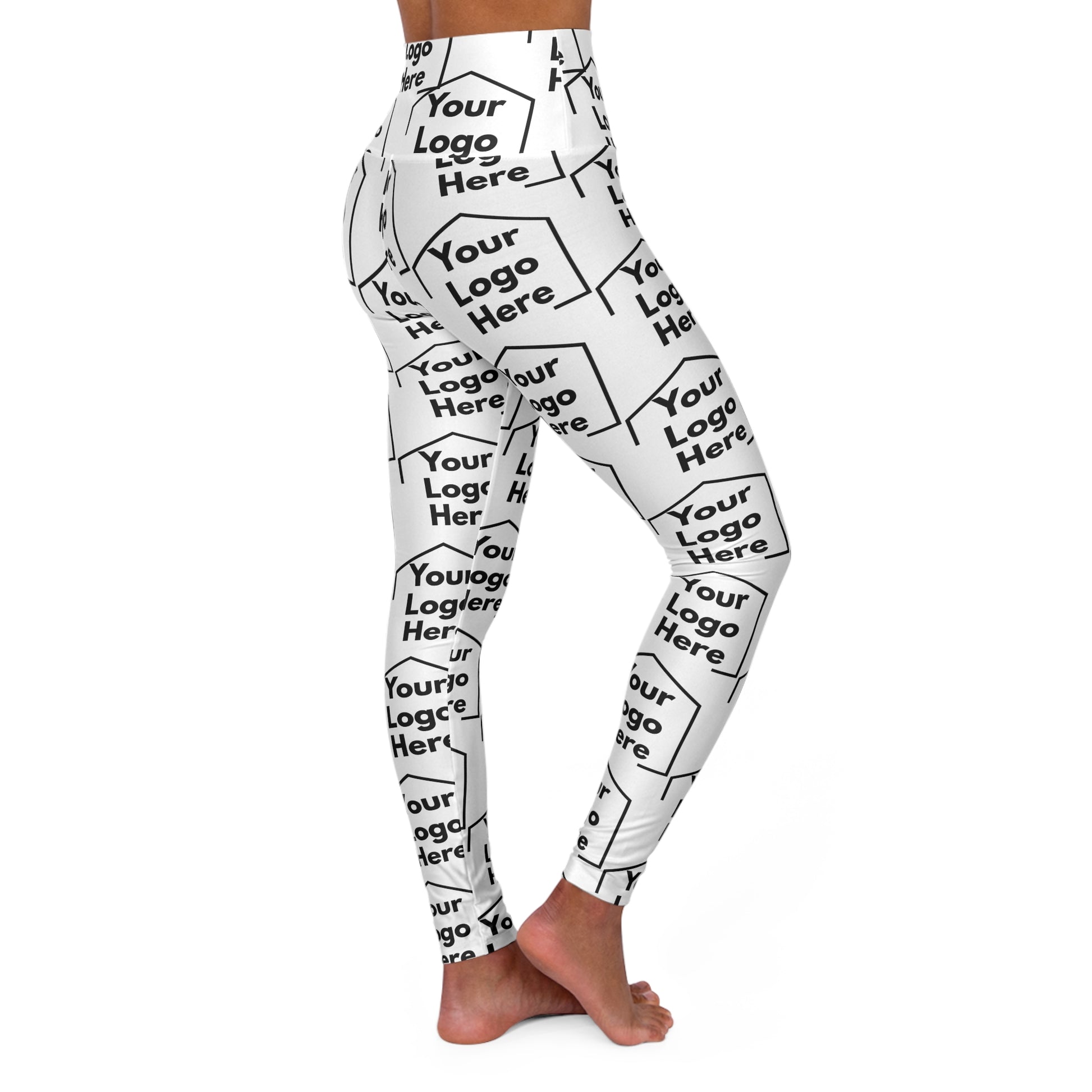 Realtor Merch: Custom Logo Leggings-Bold All-Over Branding for Agents