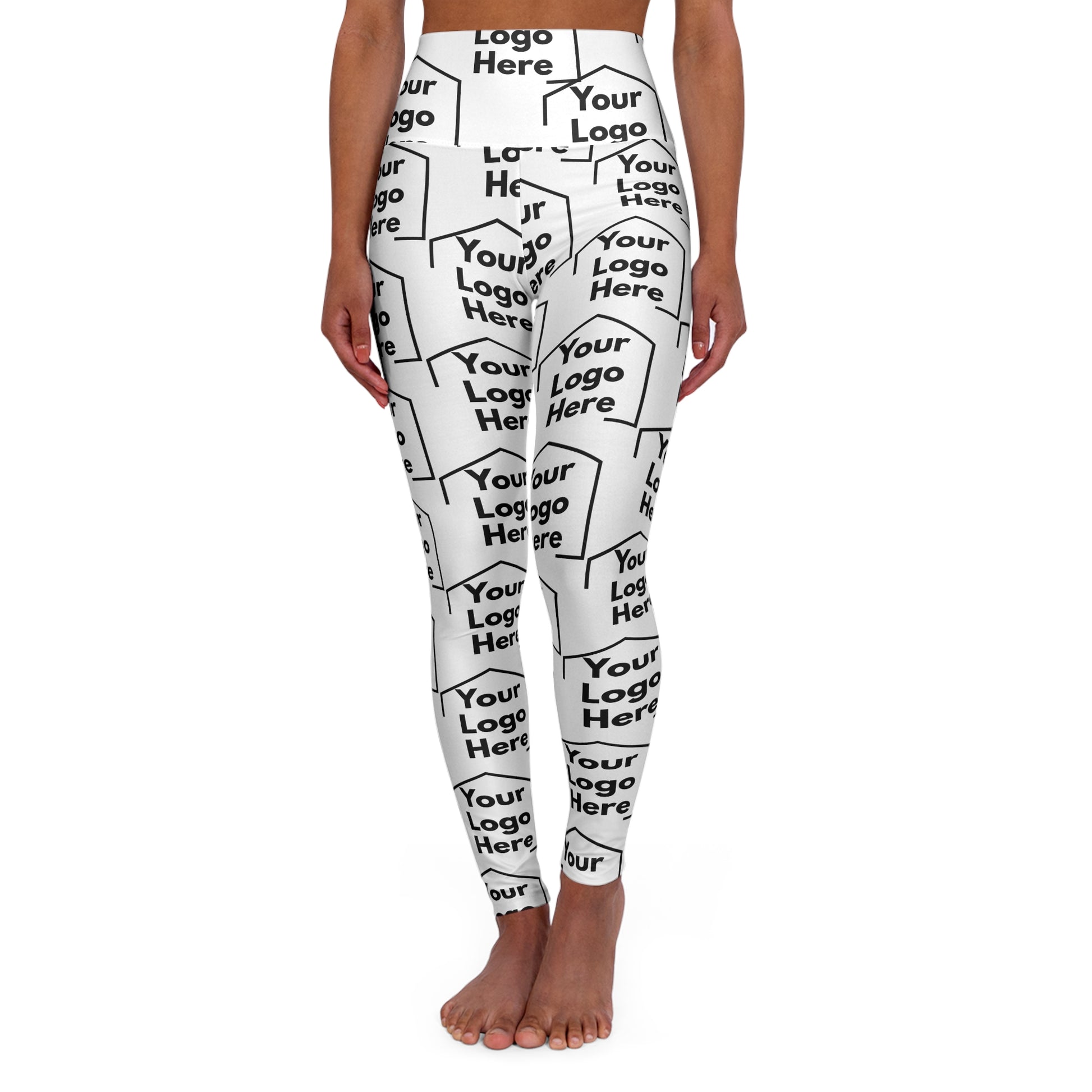 Realtor Merch: Custom Logo Leggings-Bold All-Over Branding for Agents