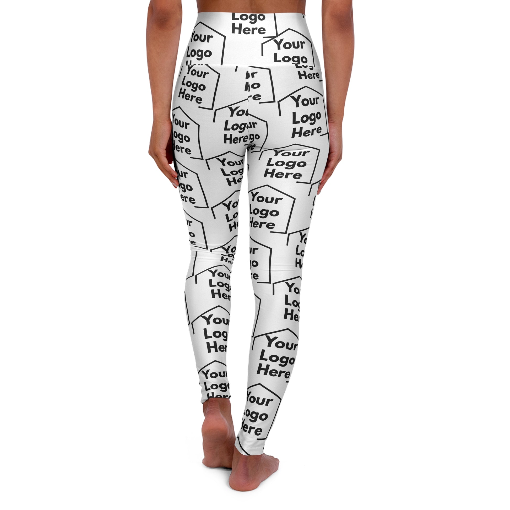 Realtor Merch: Custom Logo Leggings-Bold All-Over Branding for Agents
