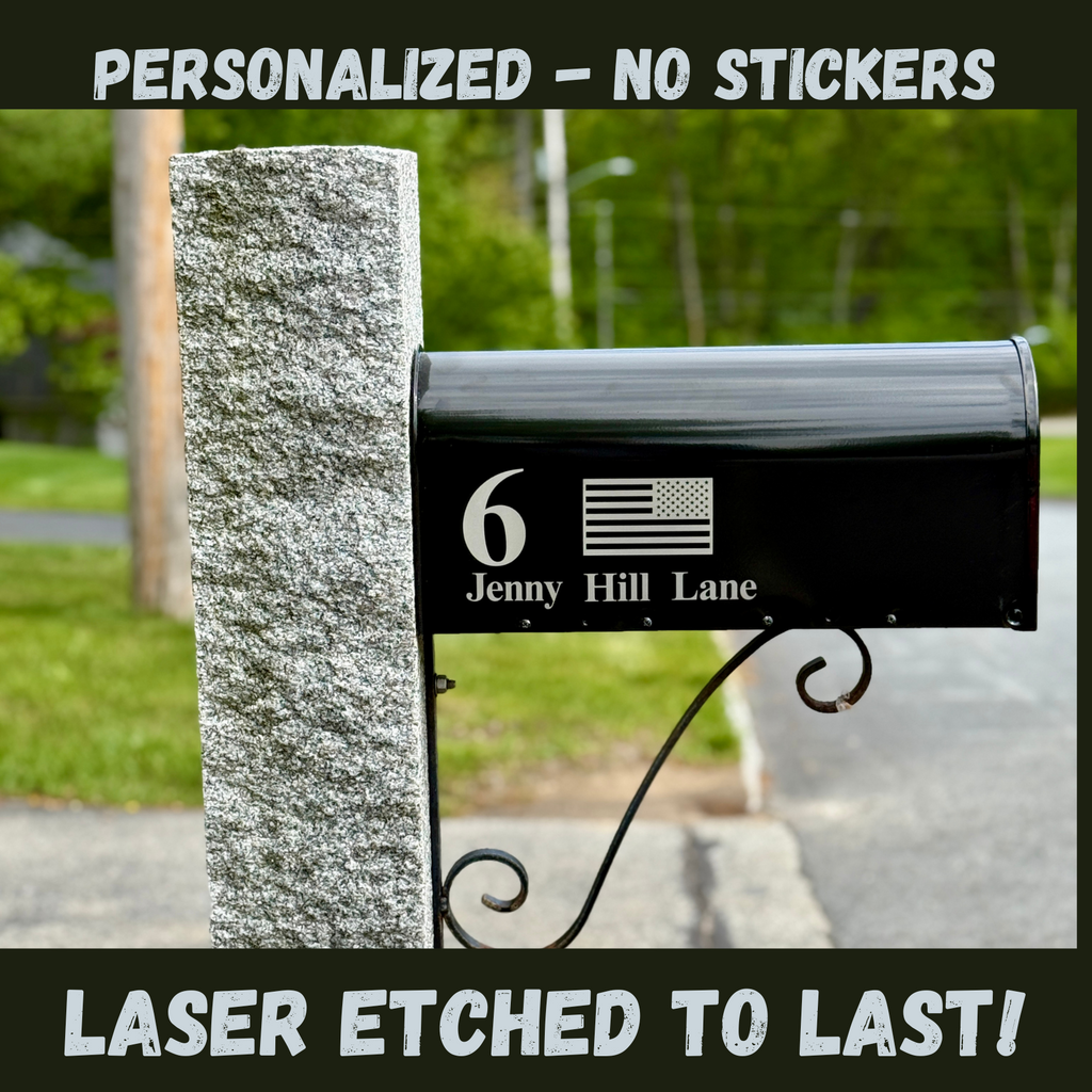 Personalized Mailbox - Your Client's New Address Laser Engraved