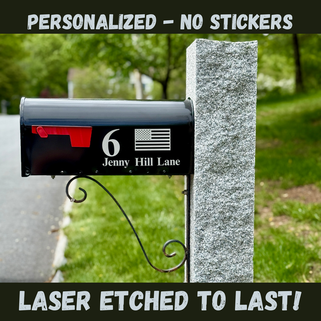 Personalized Mailbox - Your Client's New Address Laser Engraved