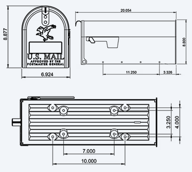 Personalized Mailbox - Your Client's New Address Laser Engraved